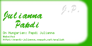 julianna papdi business card